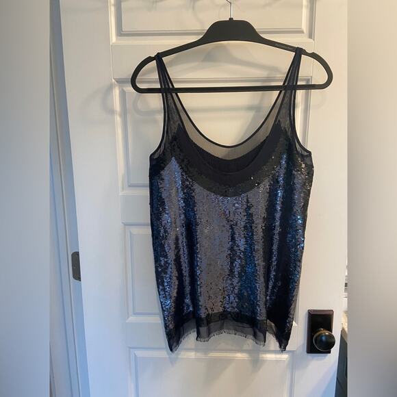 AllSaints Sequin Scoop Neck Tank Top - Picture 2 of 3